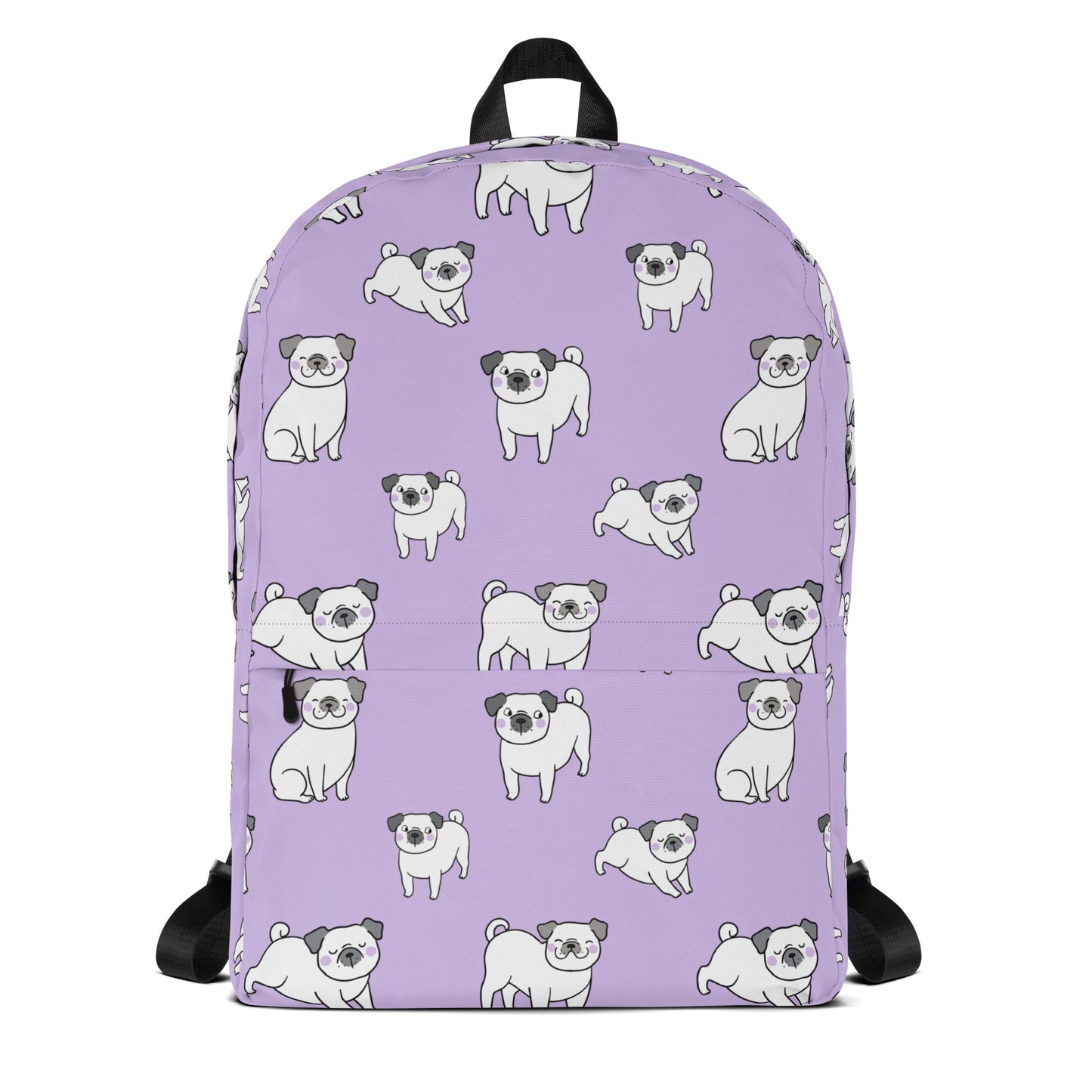 Girls Purple Pug Backpack