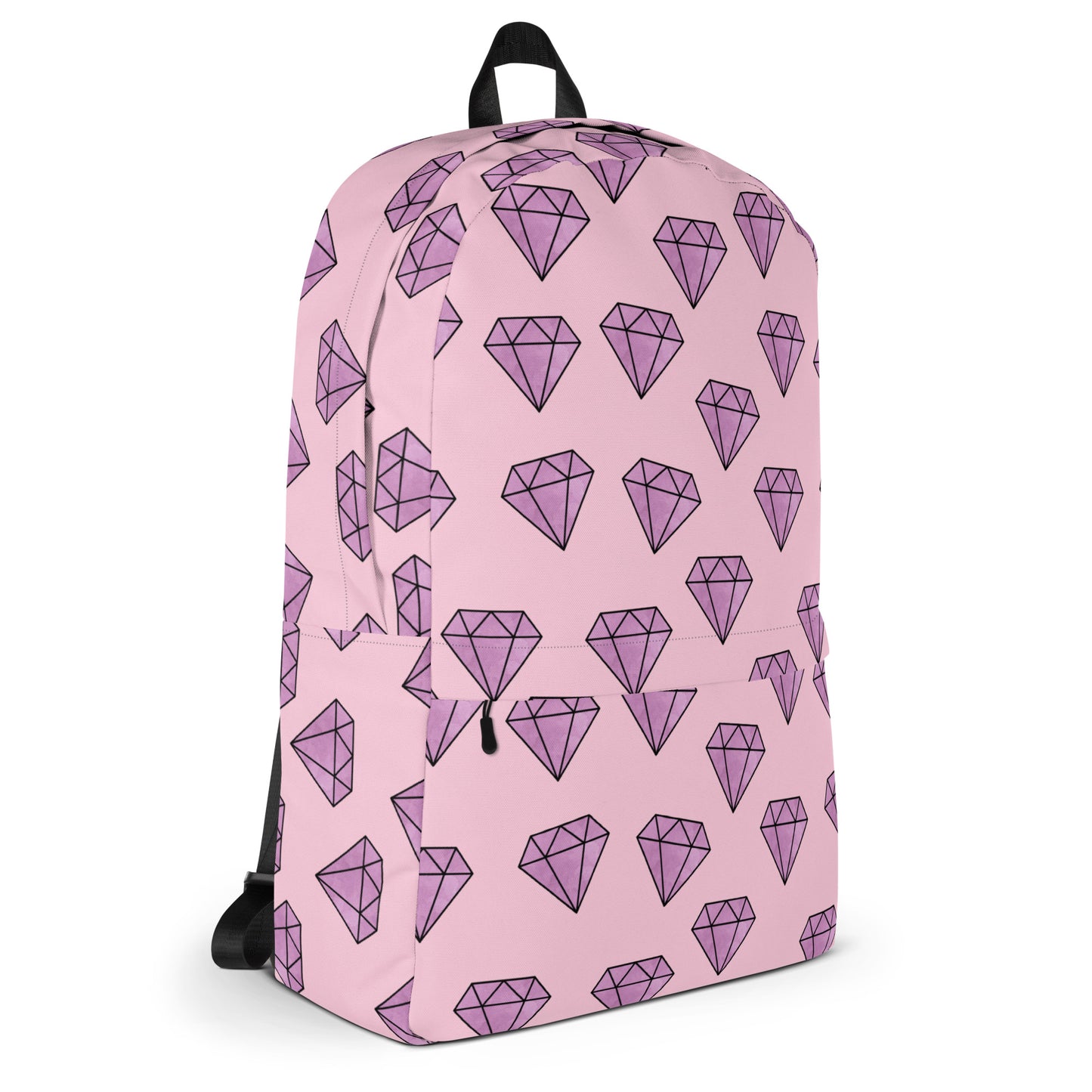 Girls Purple Diamonds Backpack
