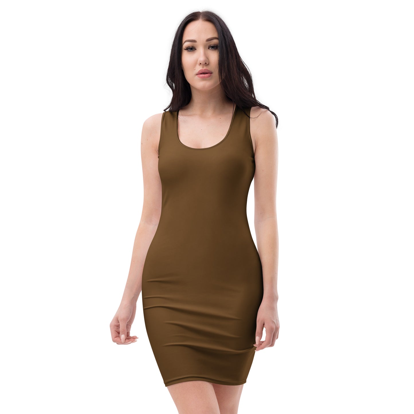 Women's Brown Bodycon Dress – Buttery Soft Fit With UPF 50+ Sun Protection