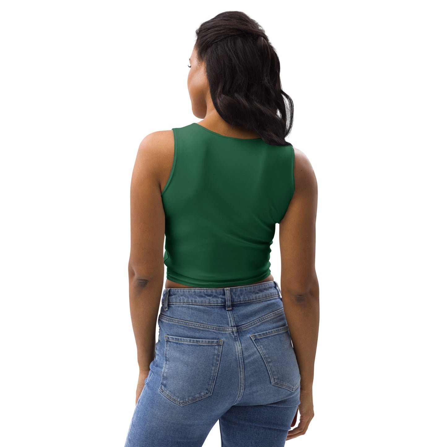 Women's Dark Green Buttery Soft Crop Top