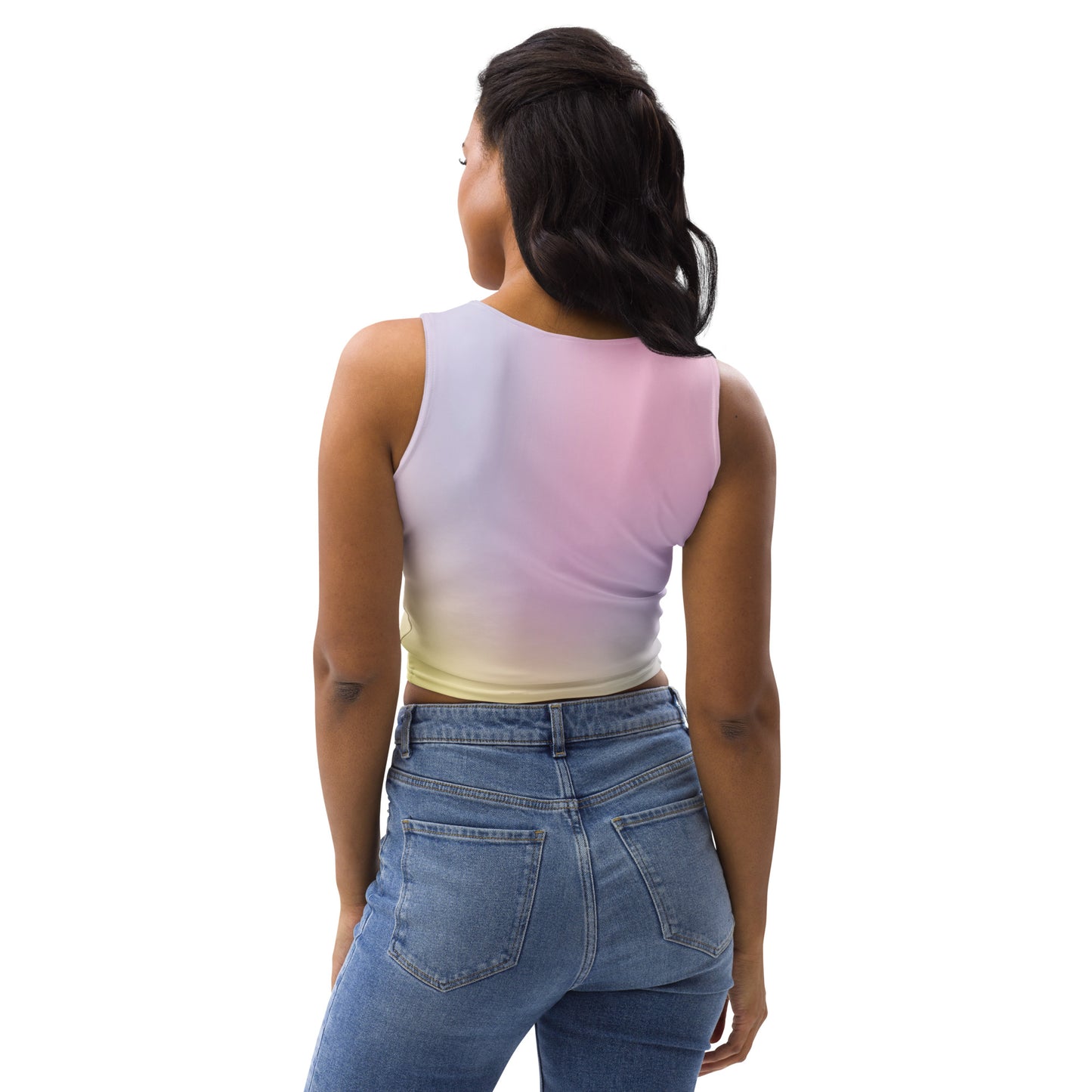 Women's Kawaii Pastel Ombre Buttery Soft Crop Top