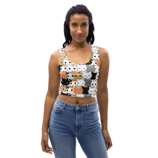 Women's Cat Buttery Soft Crop Top