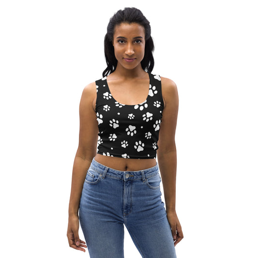 Women's Paw Print Buttery Soft Crop Top