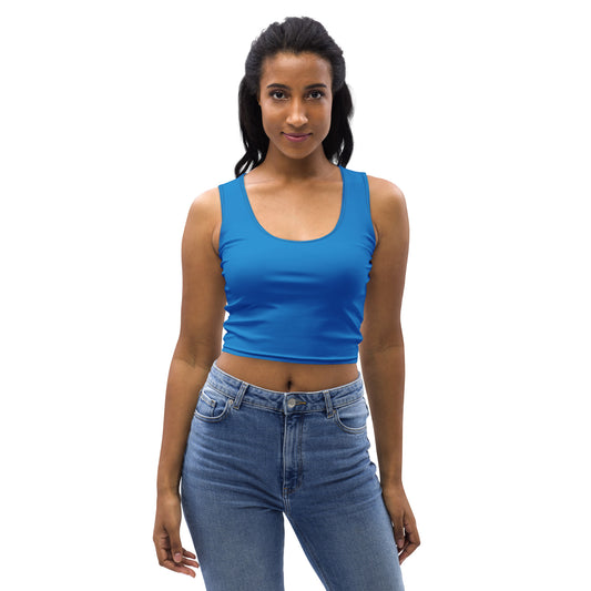 Women's Buttery Soft Navy Blue Crop Top