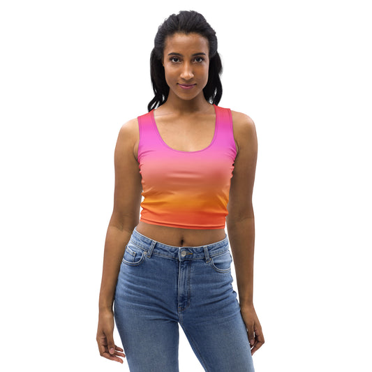 Women's Sunset Gradient Buttery Soft Crop Top