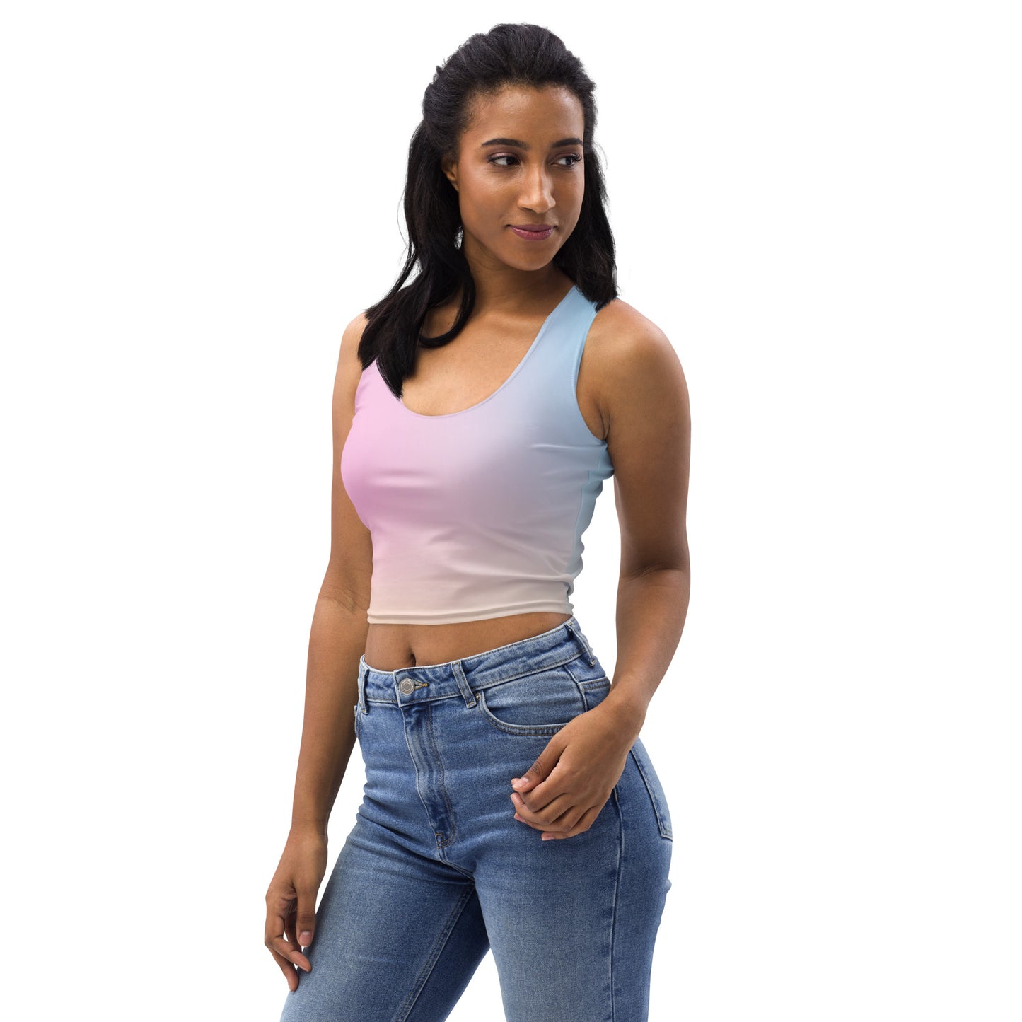 Women's Kawaii Pastel Gradient Buttery Soft Crop Top