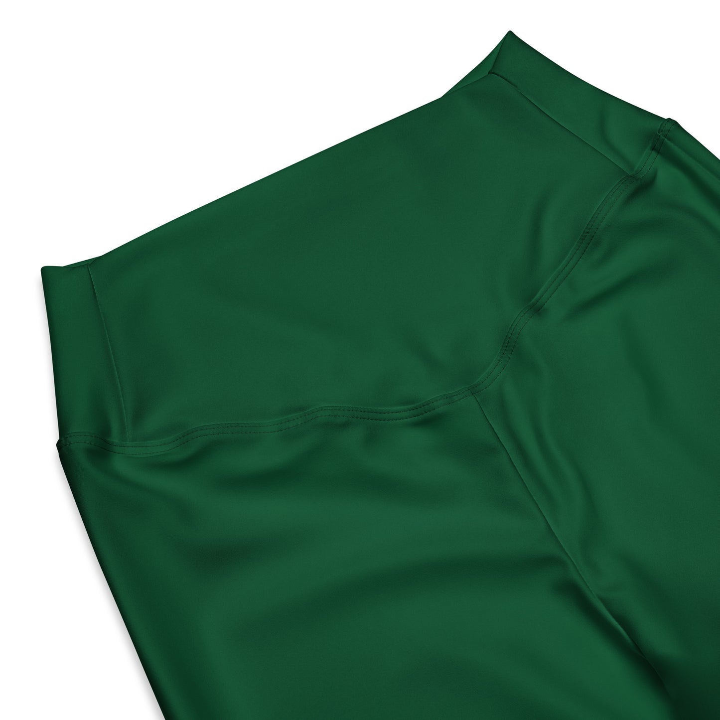 Women's Dark Green High Waist Flare Legging Pants