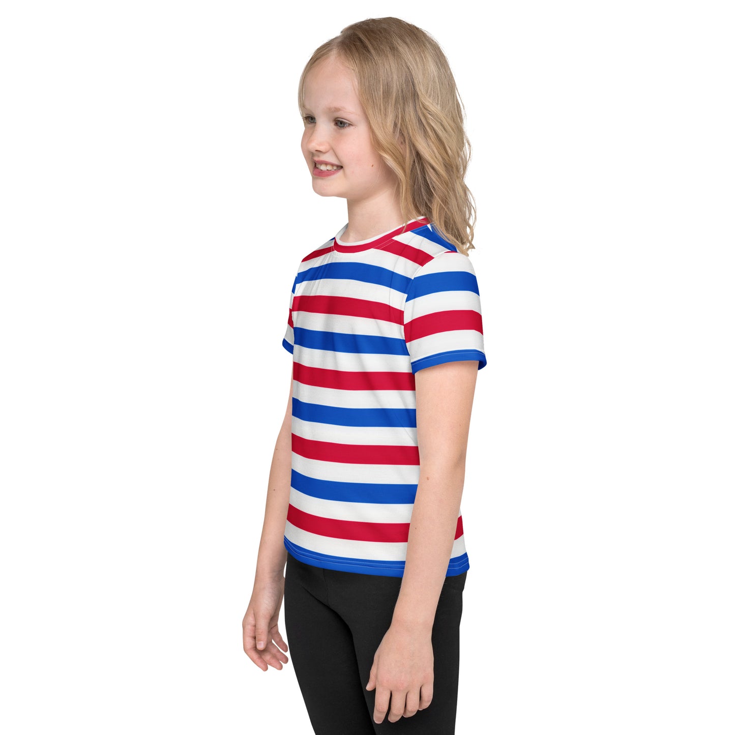 Kids Red, White & Blue Striped T-Shirt