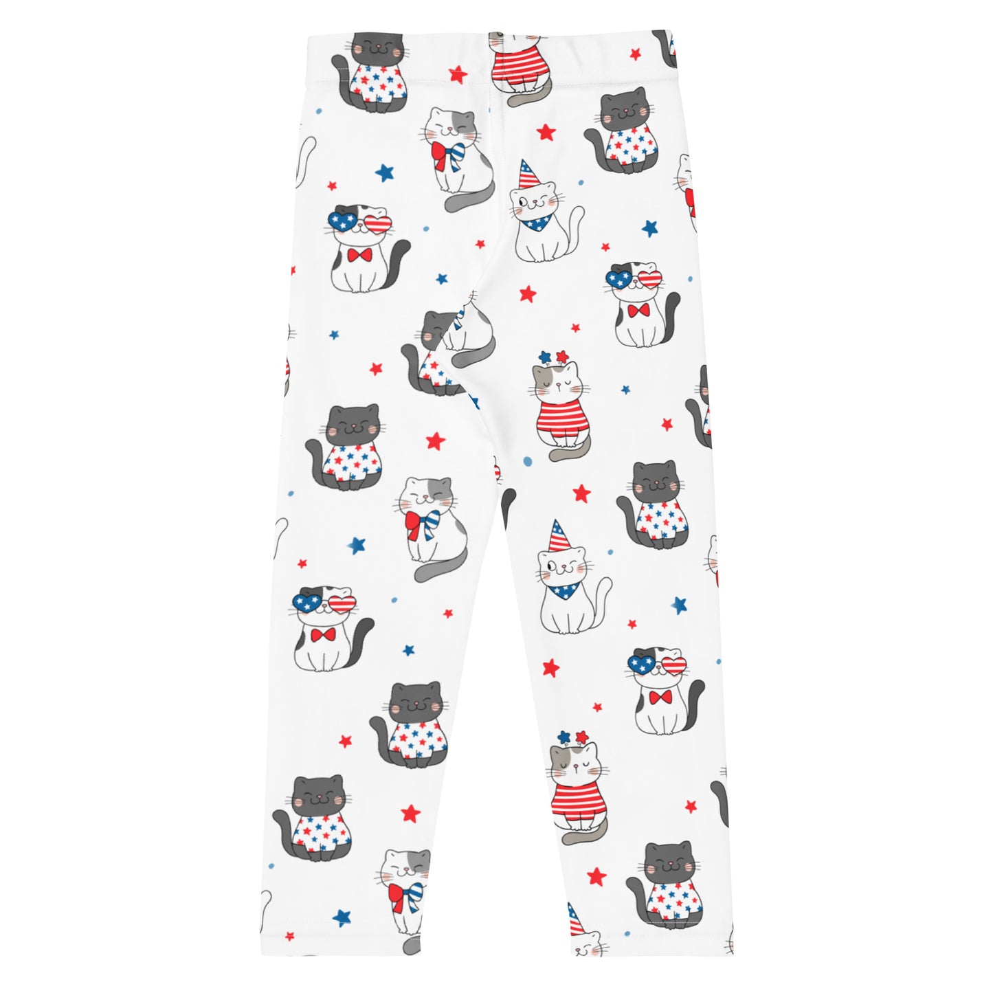 Kids Fourth of July Cat Buttery Soft Leggings