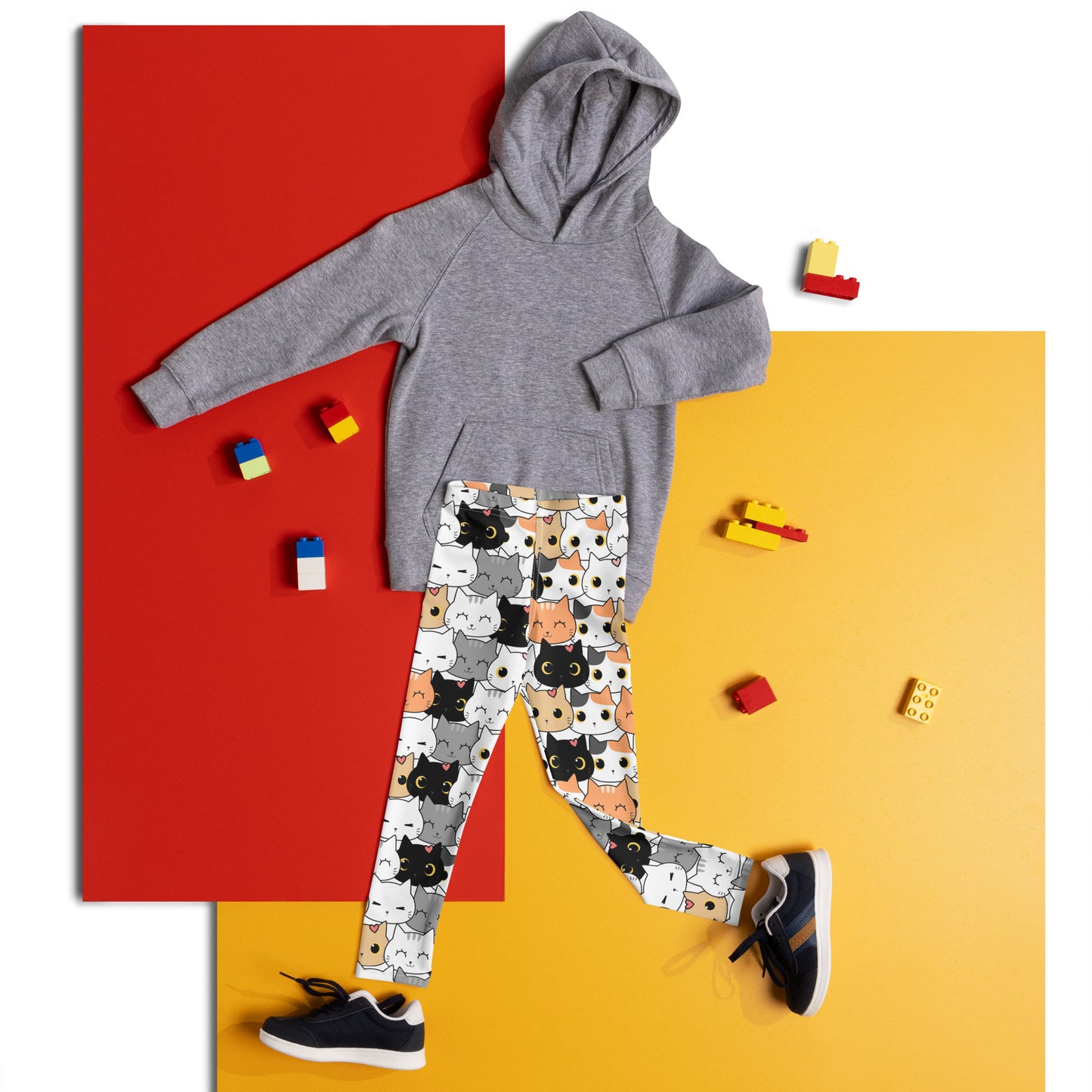 Girls Cat Face Buttery Soft Leggings