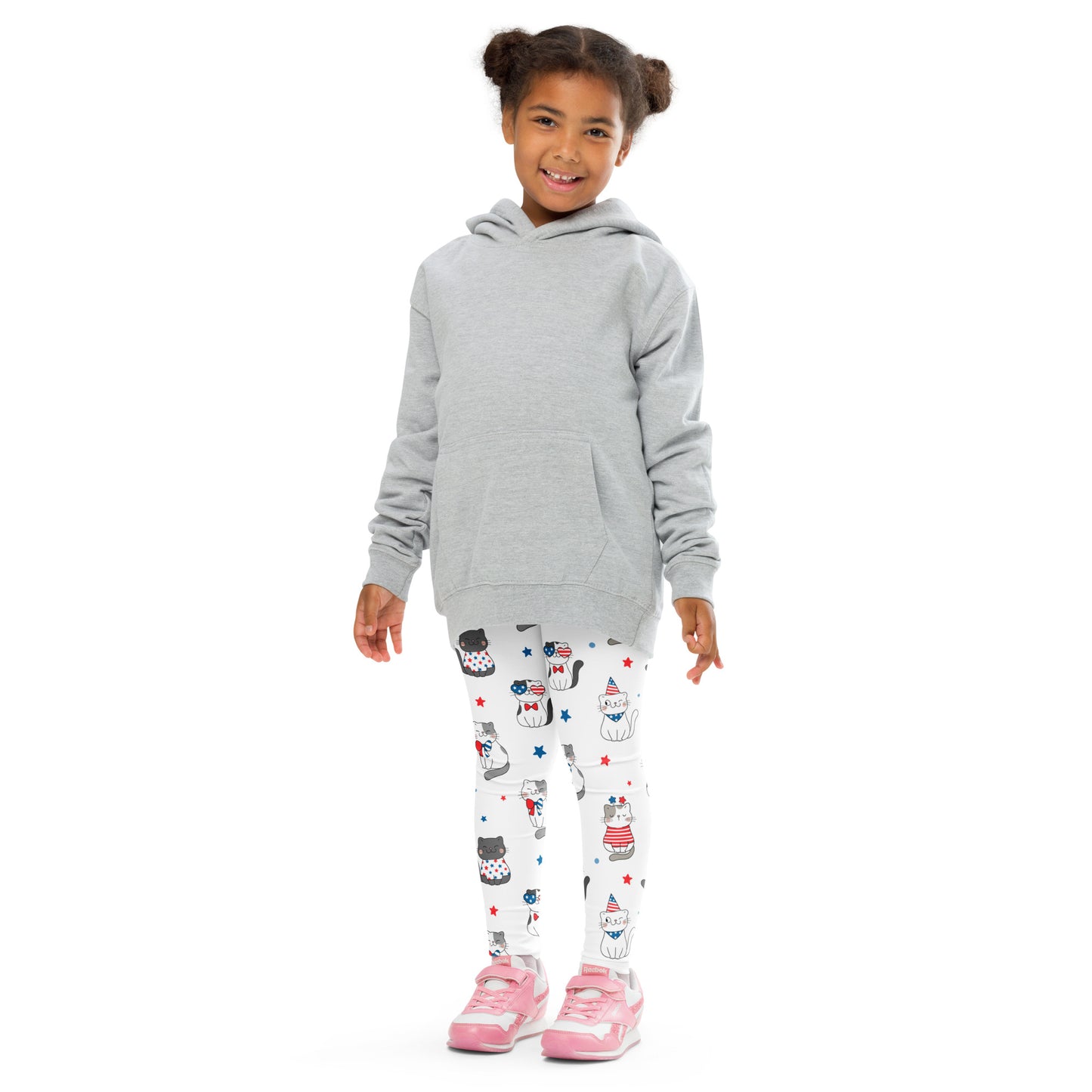 Kids Fourth of July Cat Buttery Soft Leggings