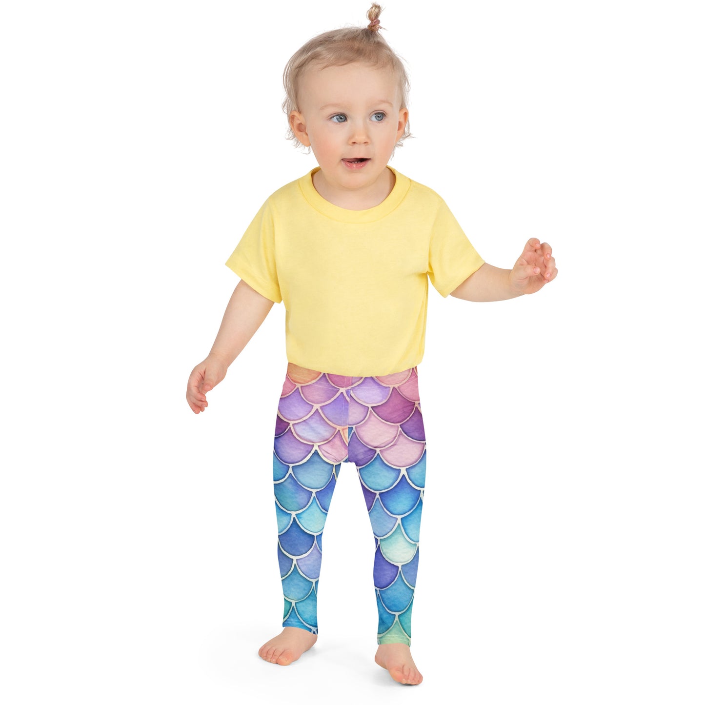 Girls Watercolor Mermaid Buttery Soft Leggings