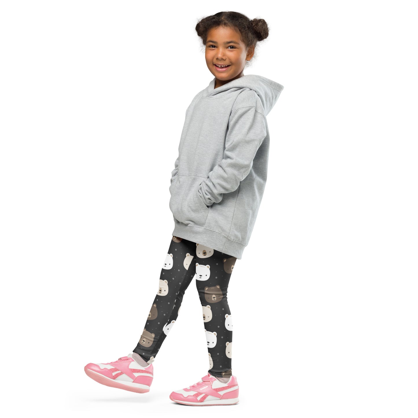 Girls Bear Face Buttery Soft Leggings