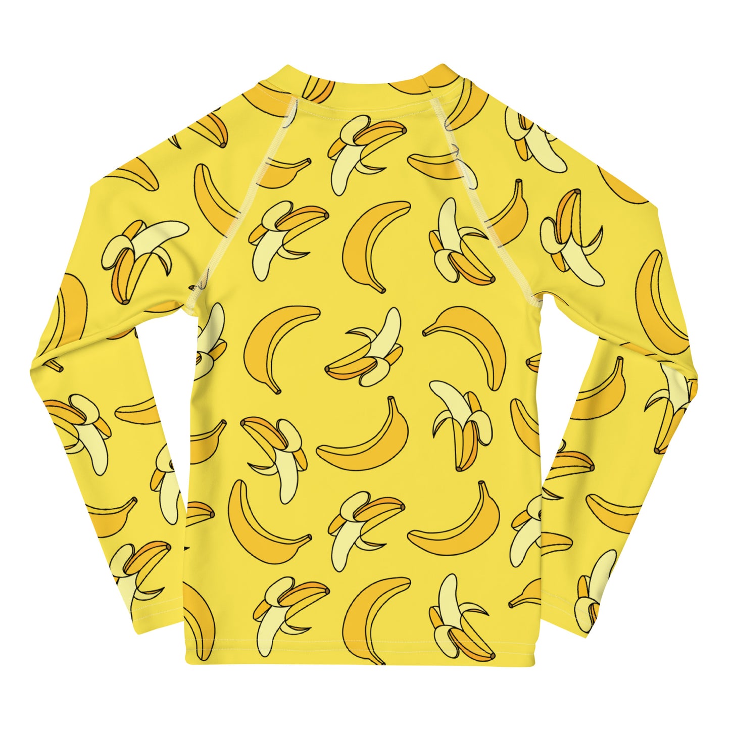 Kids Banana Long Sleeve Rash Guard Swim Shirt With UPF 50+