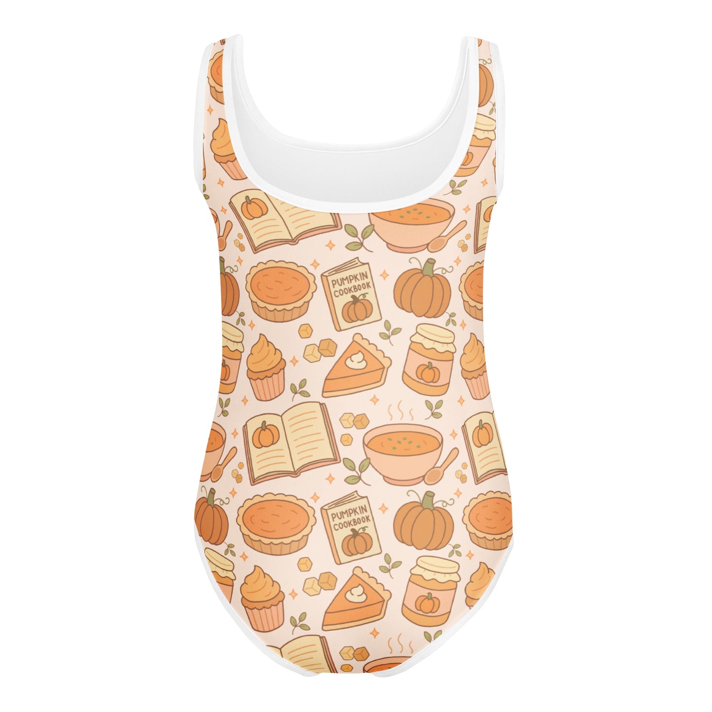 Girls Pumpkin Pie Themed Buttery Soft Leotard - Quick Drying For Dance and Gymnastics