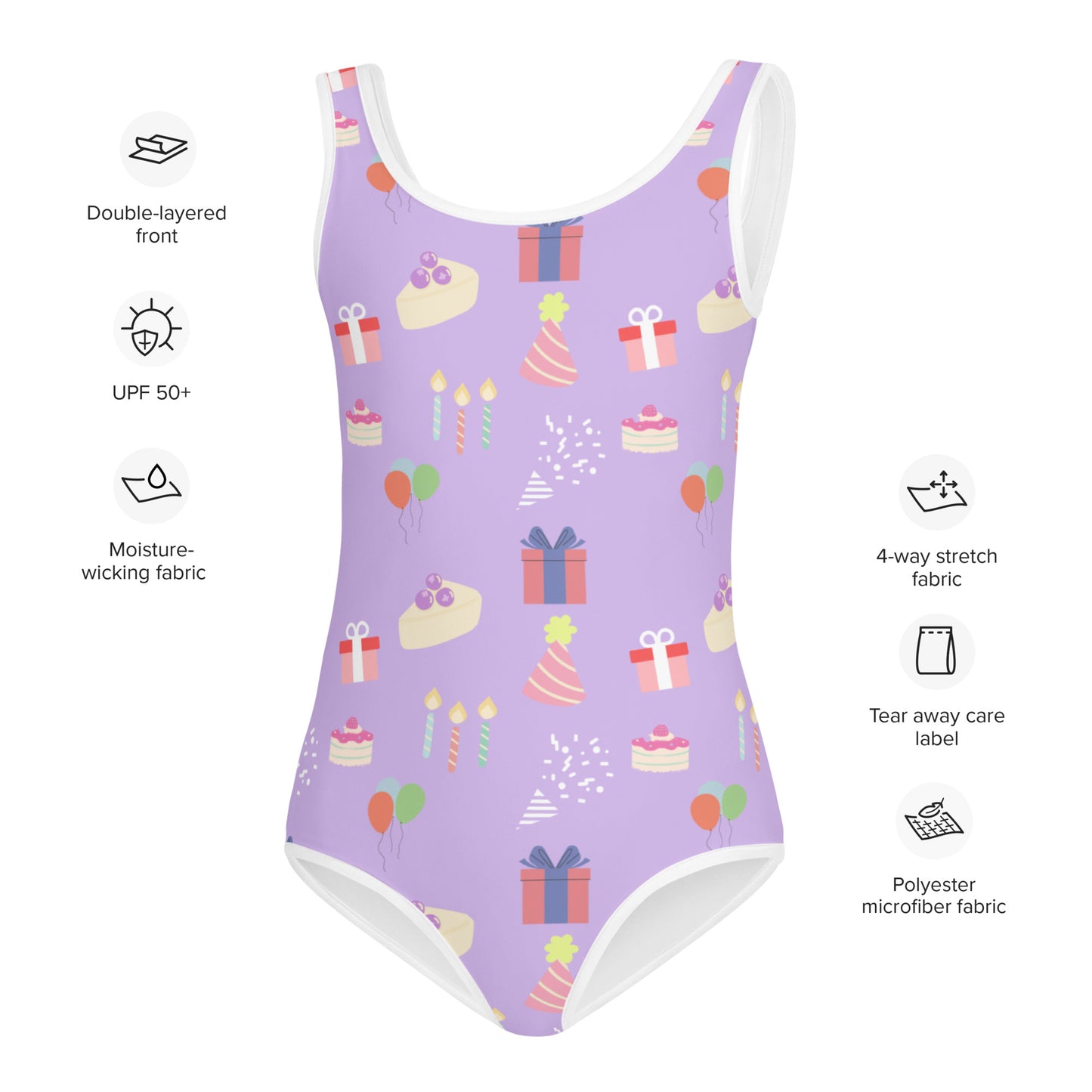 Girls Birthday Party Buttery Soft Leotard