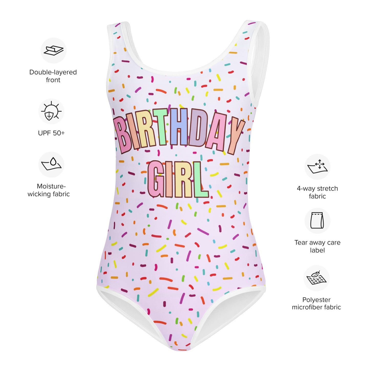 Colorful Sprinkles Birthday Girl Leotard - Quick Drying For Dance and Gymnastics