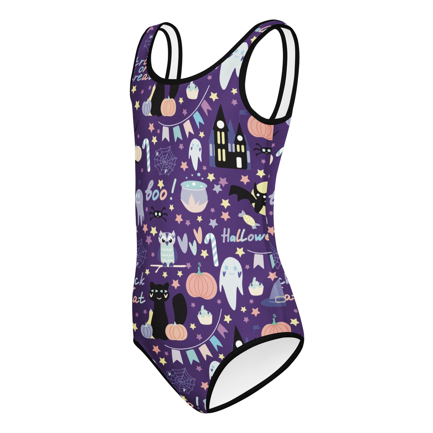 Girls Spooky Halloween Buttery Soft Leotard - Quick Drying For Dance and Gymnastics
