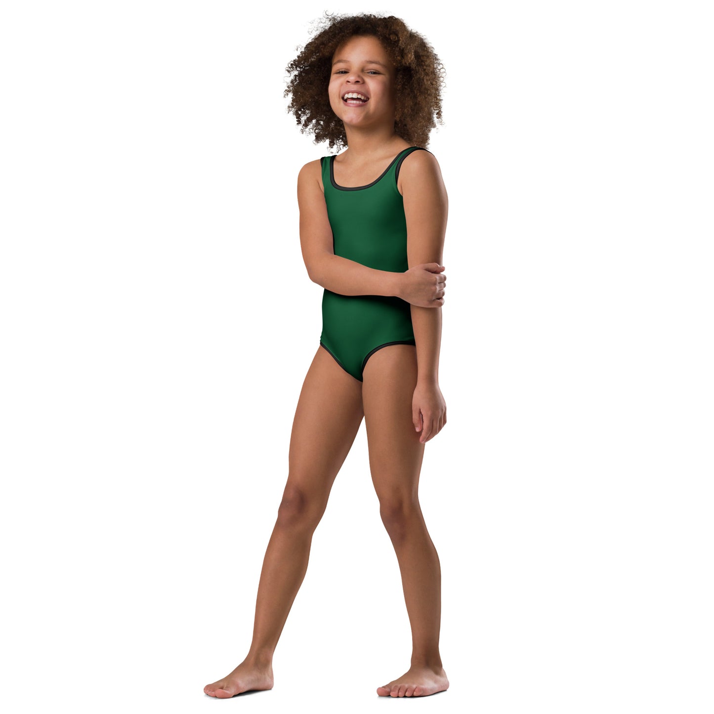 Girls Dark Green Buttery Soft Leotard - Quick Drying For Dance and Gymnastics