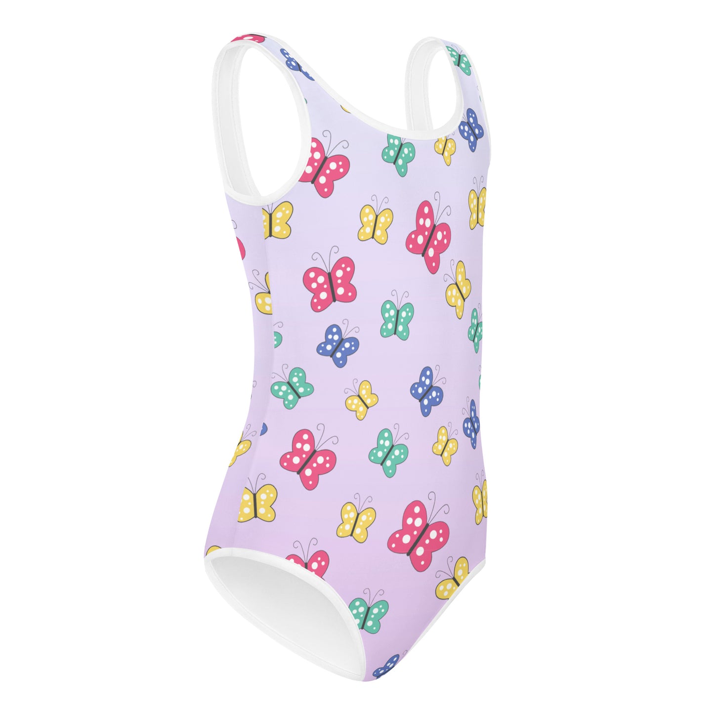 Girls Colorful Butterflies Buttery Soft Leotard