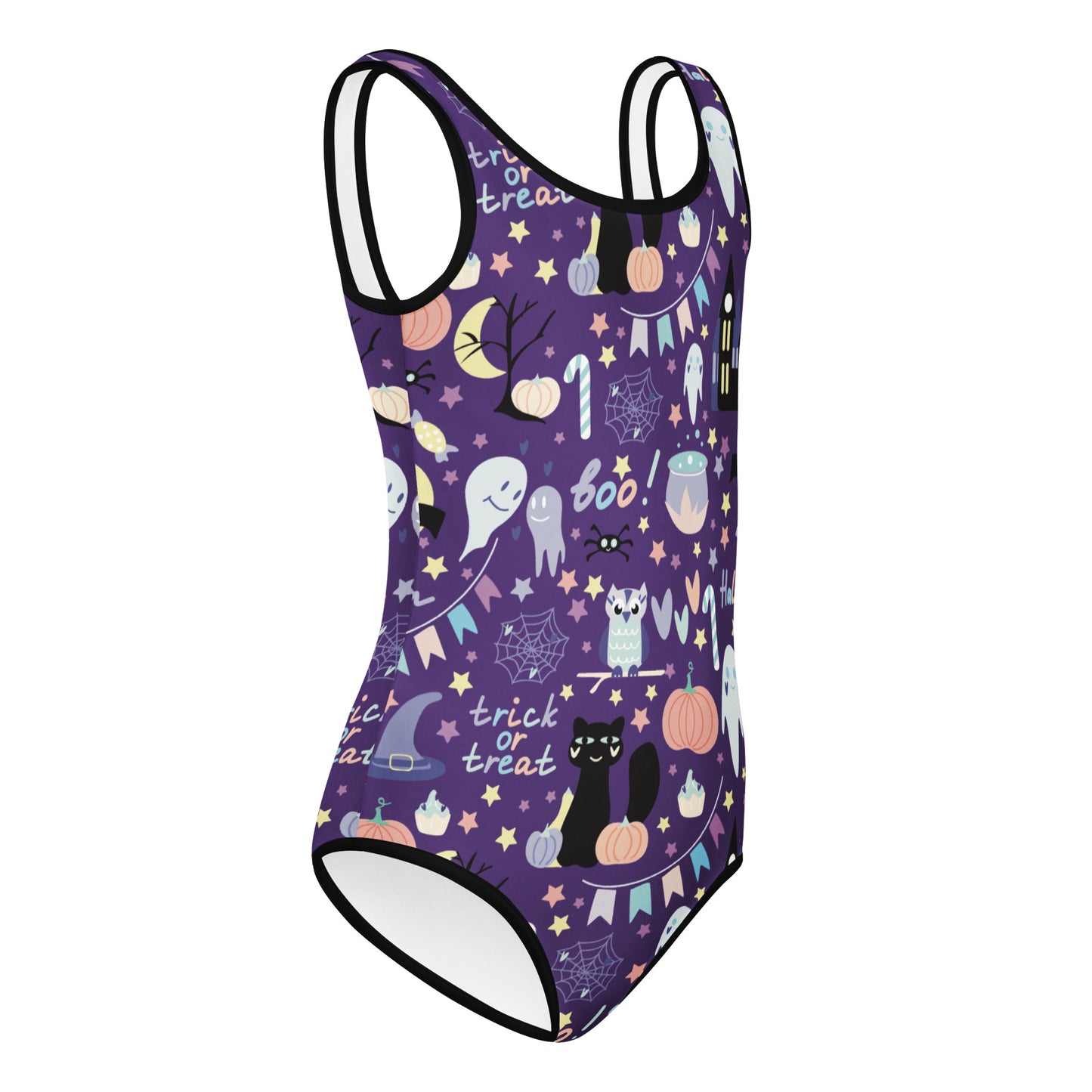 Girls Spooky Halloween Buttery Soft Leotard - Quick Drying For Dance and Gymnastics