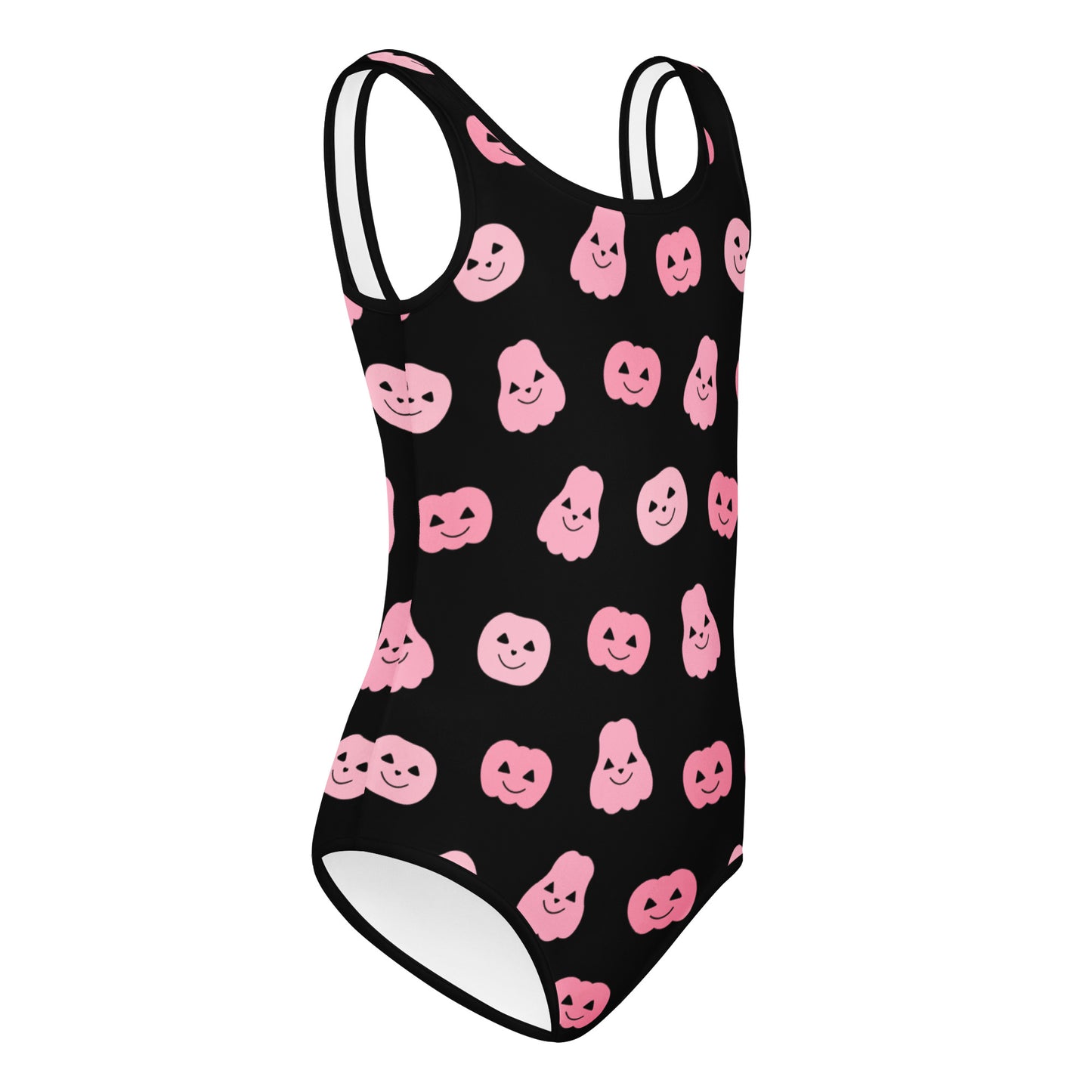 Girls Pink Pumpkins Halloween Buttery Soft Leotard - Quick Drying For Dance and Gymnastics