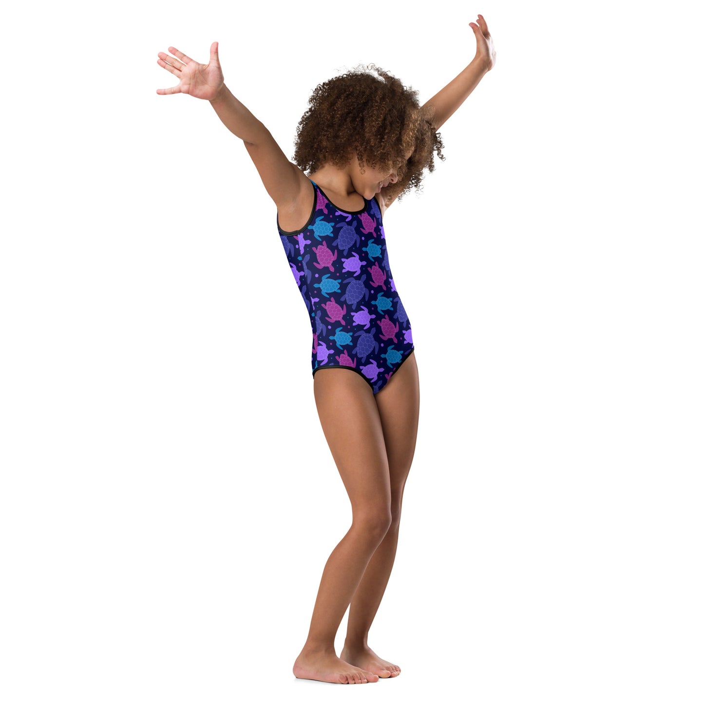 Girls Purple Sea Turtles Buttery Soft Leotard