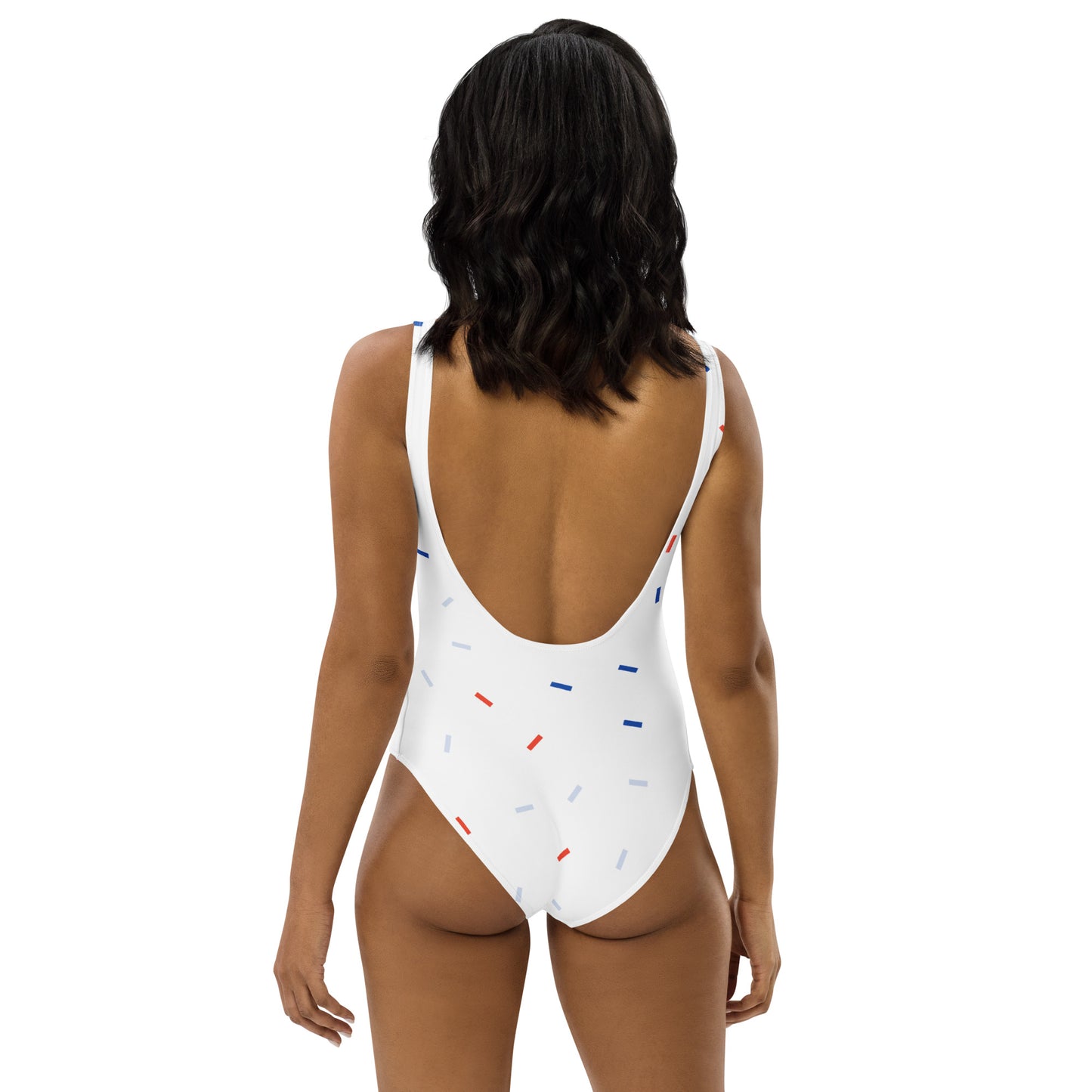 Women's Patriotic Confetti Buttery Soft Swimsuit With UPF 50+