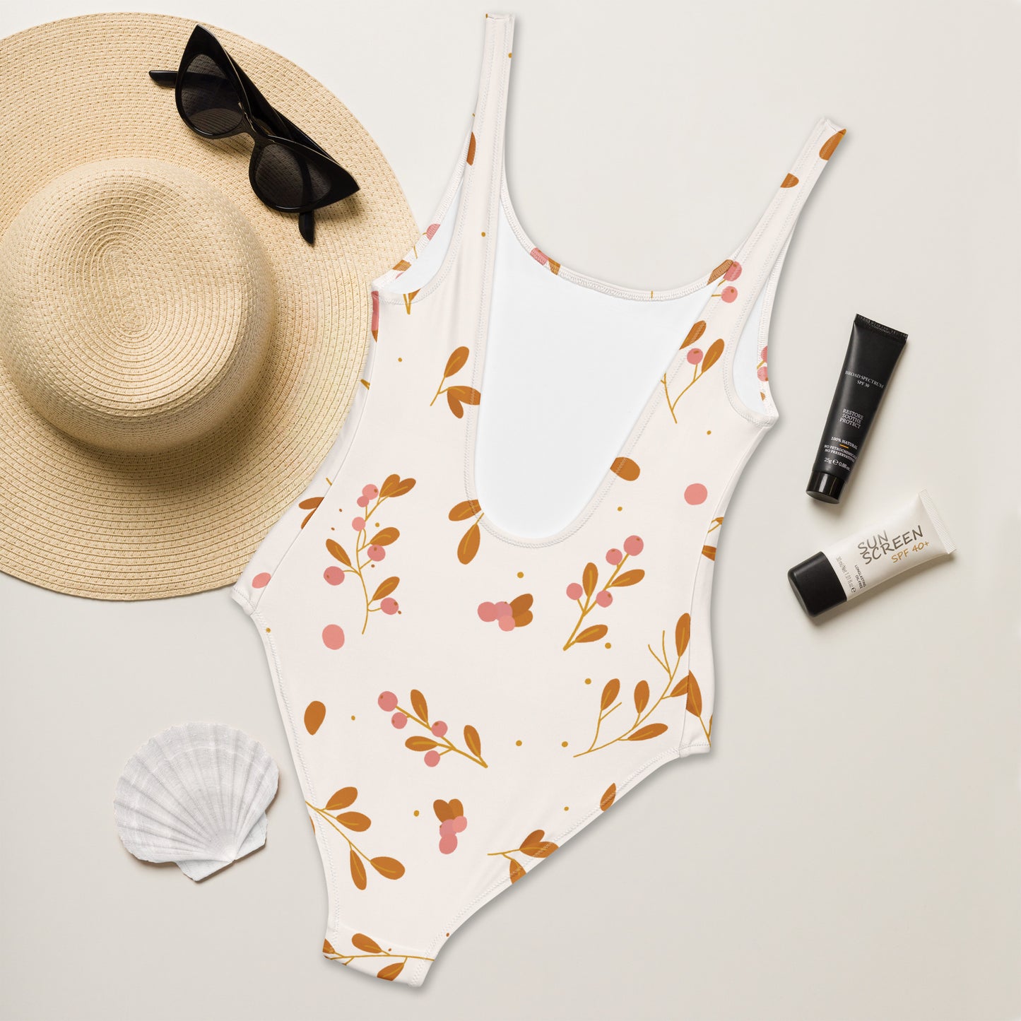 Women's Minimalist Floral Buttery Soft Swimsuit With UPF 50+