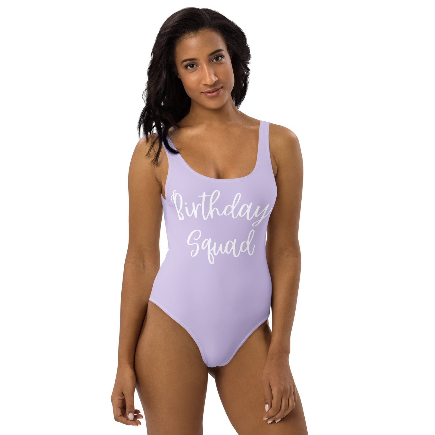Women's Birthday Squad Buttery Soft Swimsuit With UPF 50+