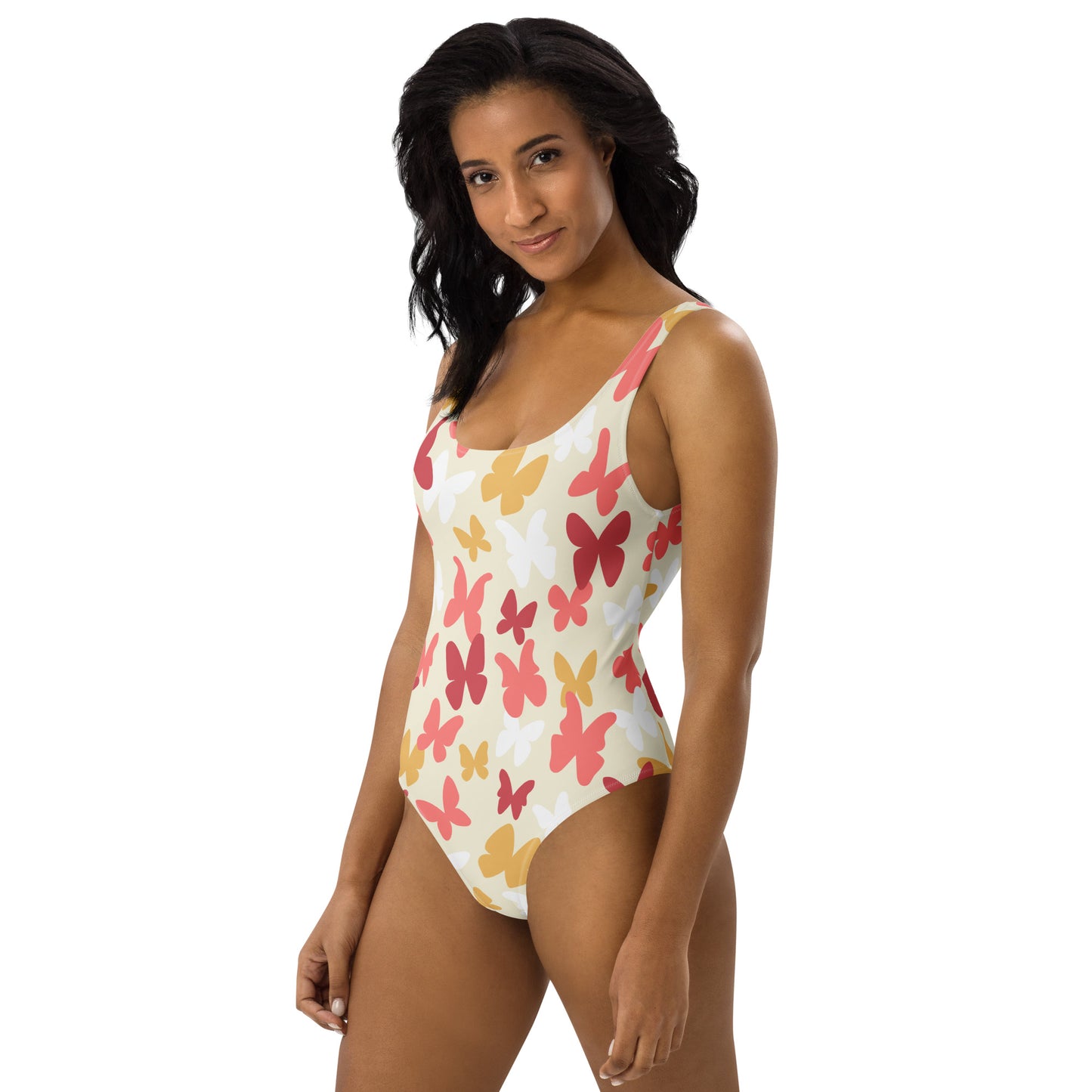 Women's Warm-Tone Butterfly Buttery Soft Swimsuit With UPF 50+
