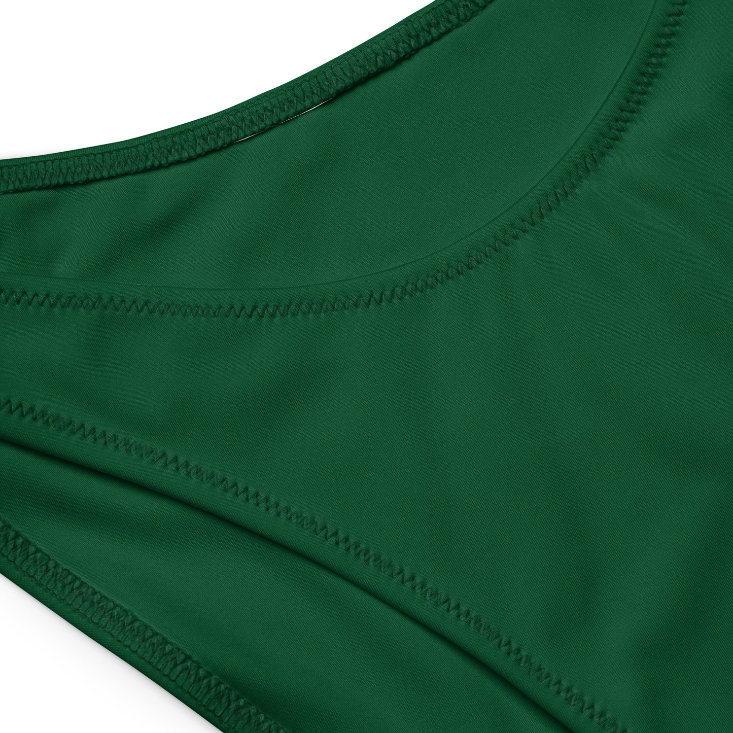 Women's Dark Green Recycled Bandeau Bikini - Quick Drying Fabric With UPF 50+