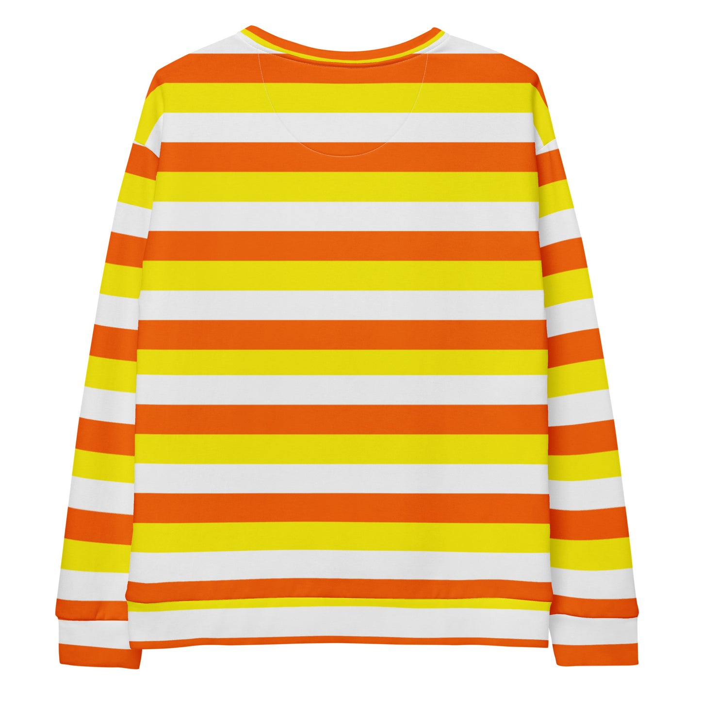 Candy Corn Stripes Halloween Sweatshirt With Brushed Inner Fleece Fabric