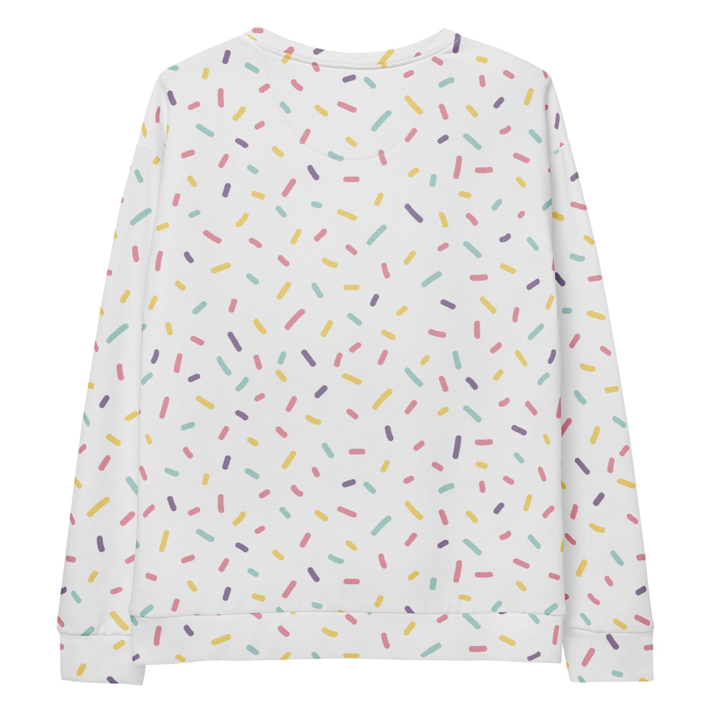 Colorful Sprinkles Sweatshirt With Brushed Inner Fleece Fabric
