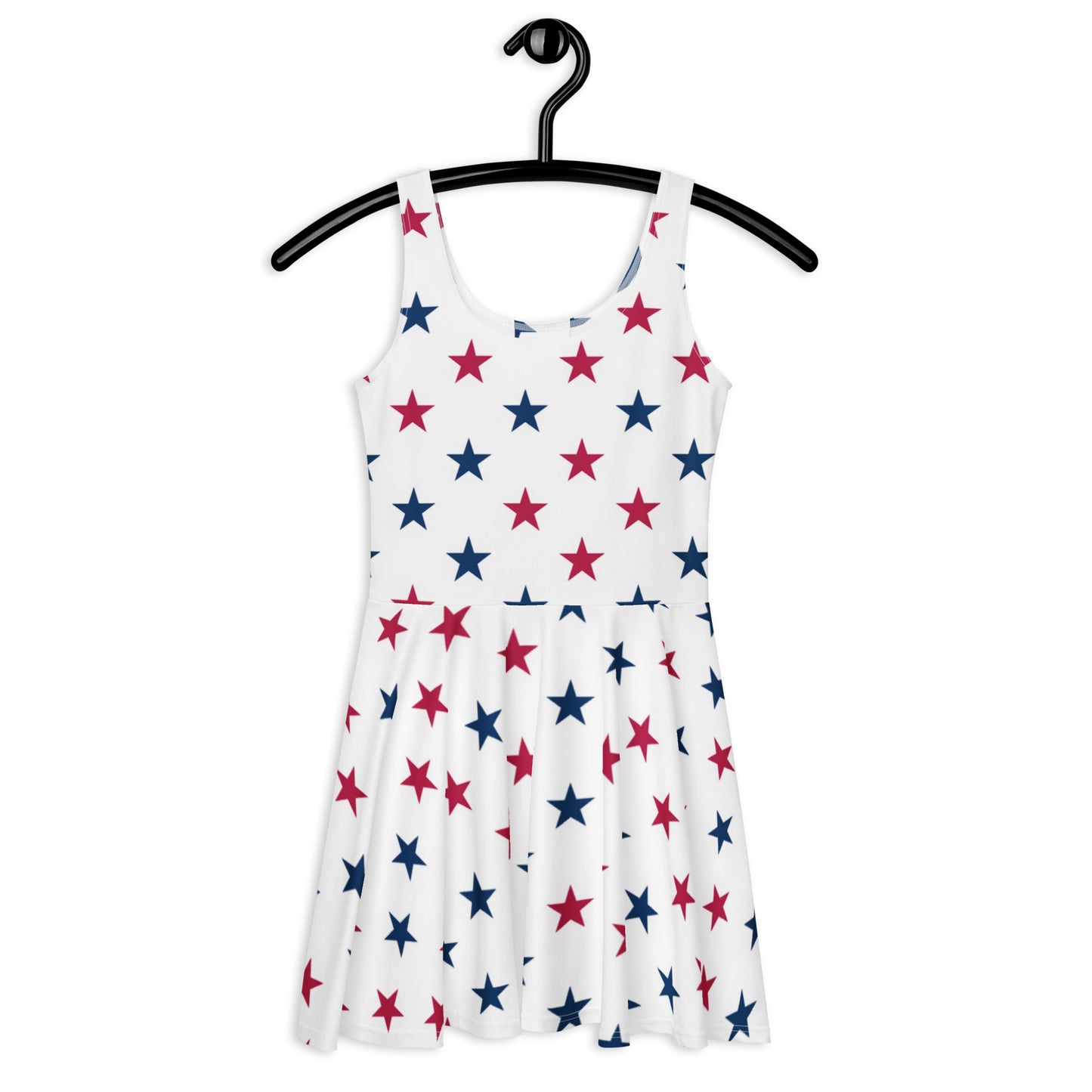 Women's Patriotic Stars Buttery Soft Skater Dress With UPF 50+