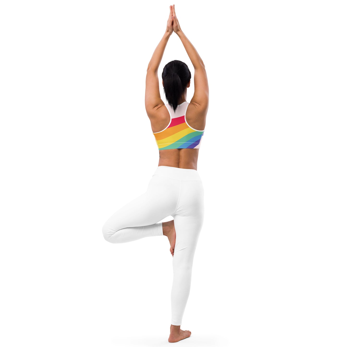 Women's Rainbow Wave LGBTQ Quick Drying Sports Bra