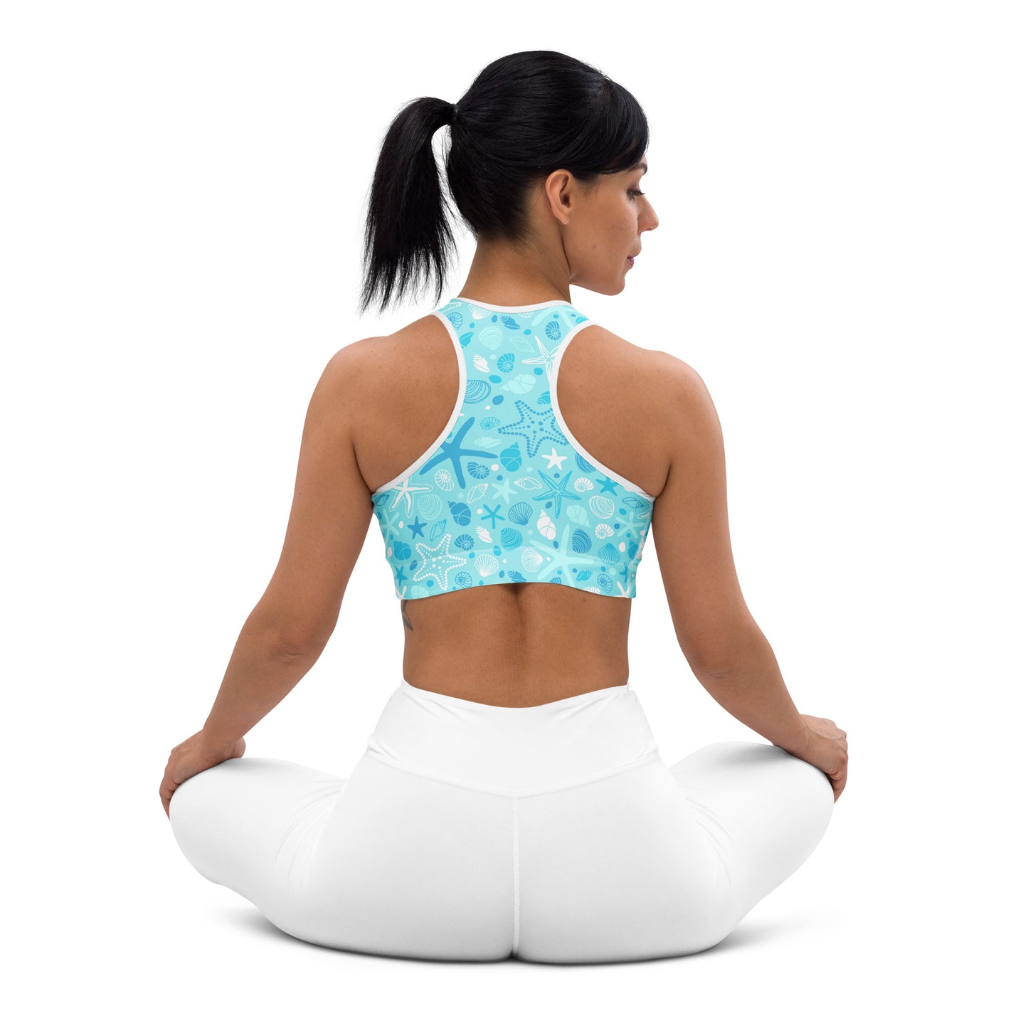 Women's Starfish and Shells Quick Drying Sports Bra