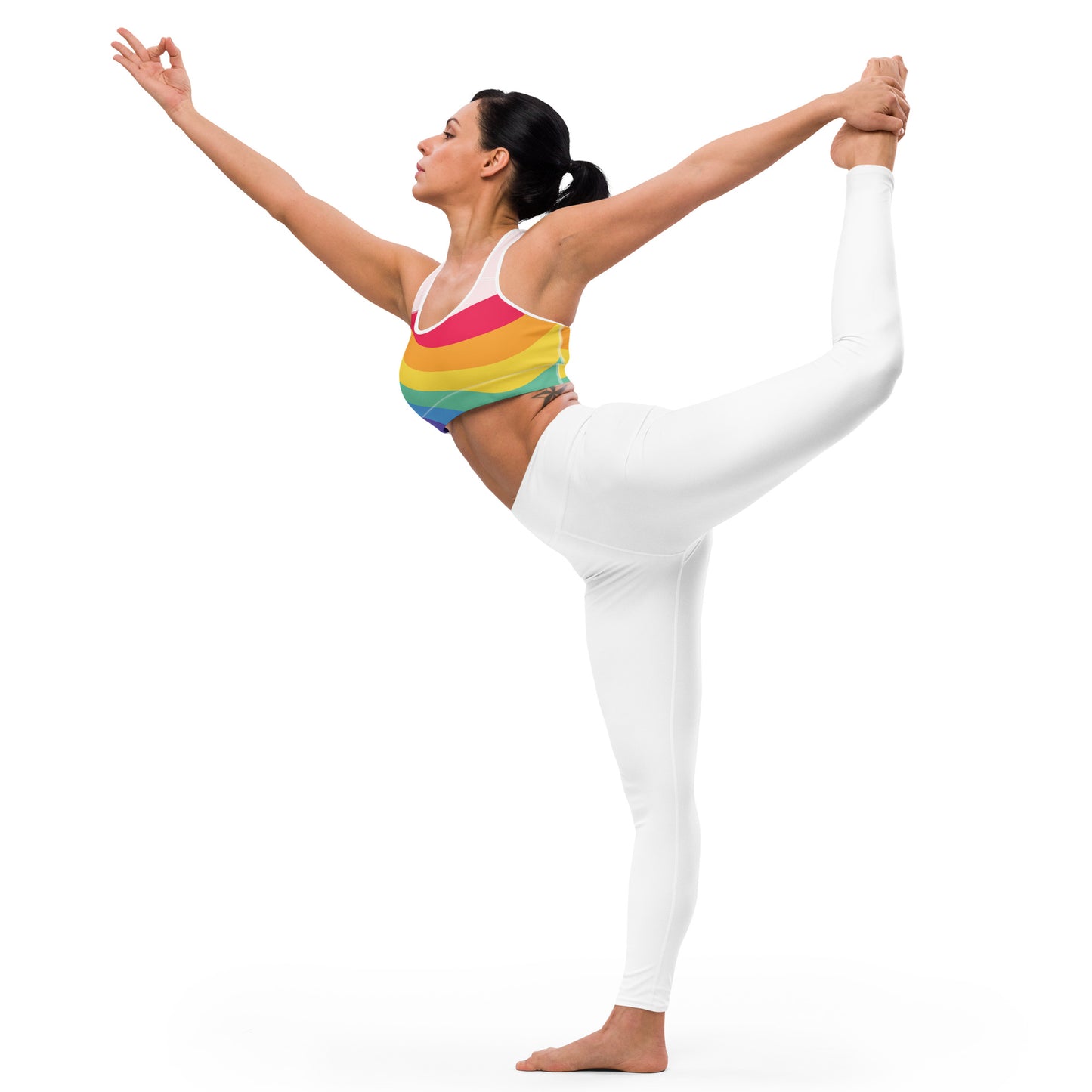 Women's Rainbow Wave LGBTQ Quick Drying Sports Bra