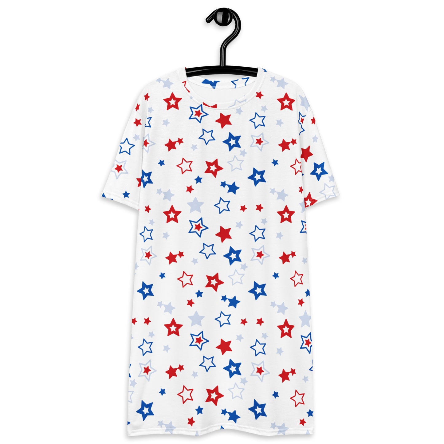 Women's Red & Blue Stars USA T-Shirt Dress