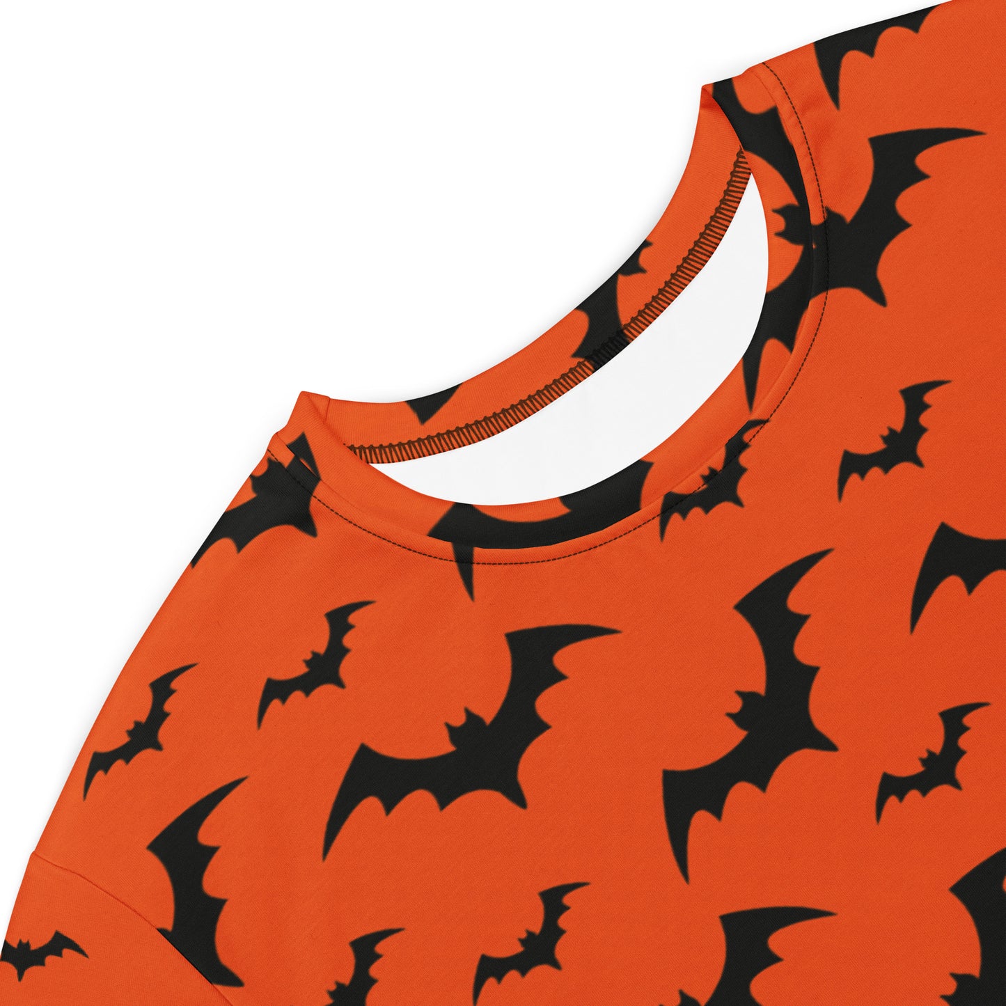 Women's Orange Bats Halloween T-Shirt Dress