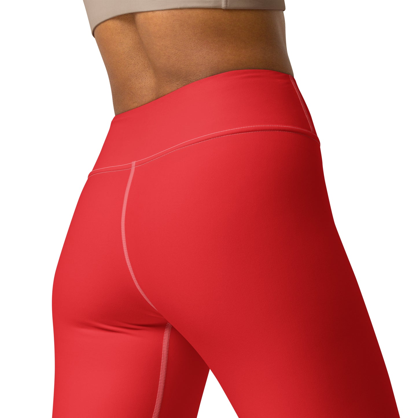 Women's Red Buttery Soft Yoga Leggings