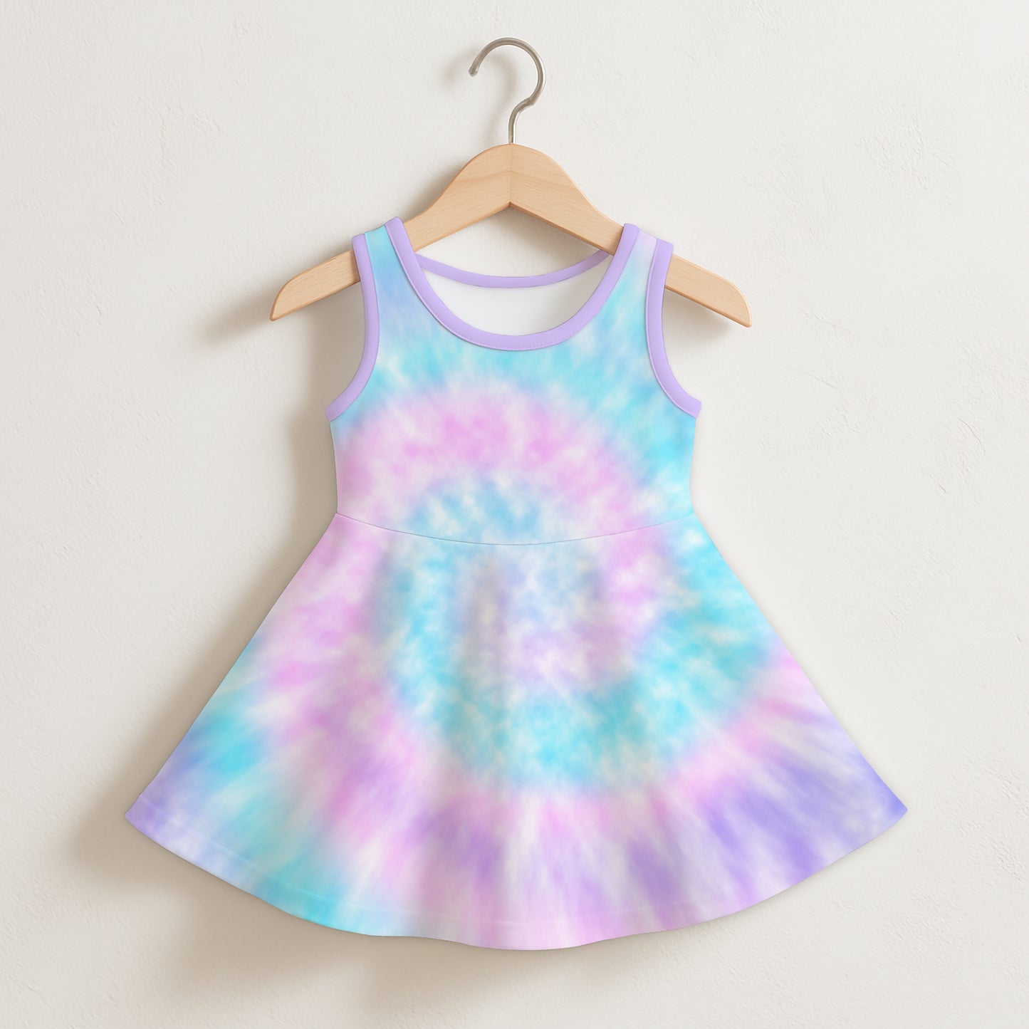 Girls Pastel Tie Dye Sleeveless Dress