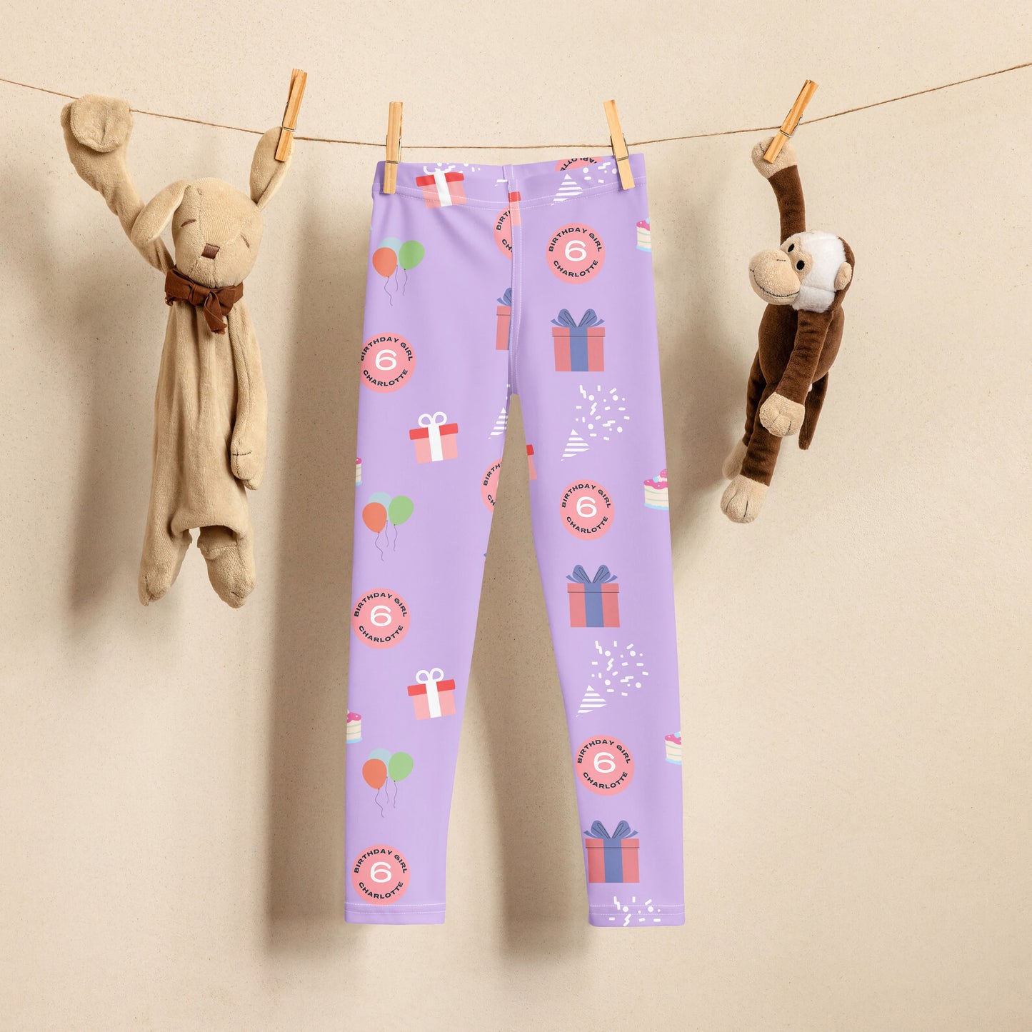 Birthday Girl Custom Age & Name Buttery Soft Leggings