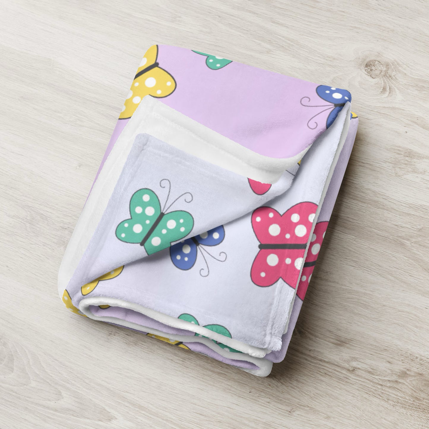 Girls Colorful Butterflies Blanket