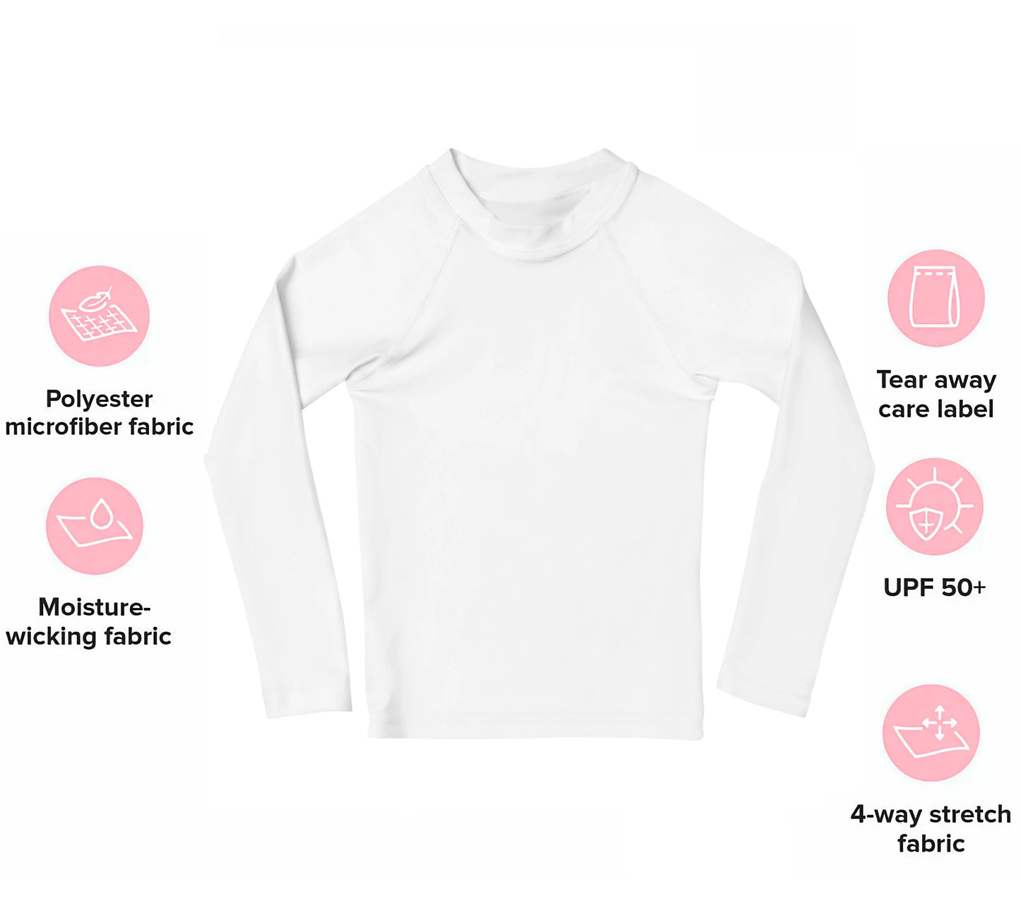 Girls Colorful Butterfly Long Sleeve Rash Guard Swim Shirt With UPF 50+