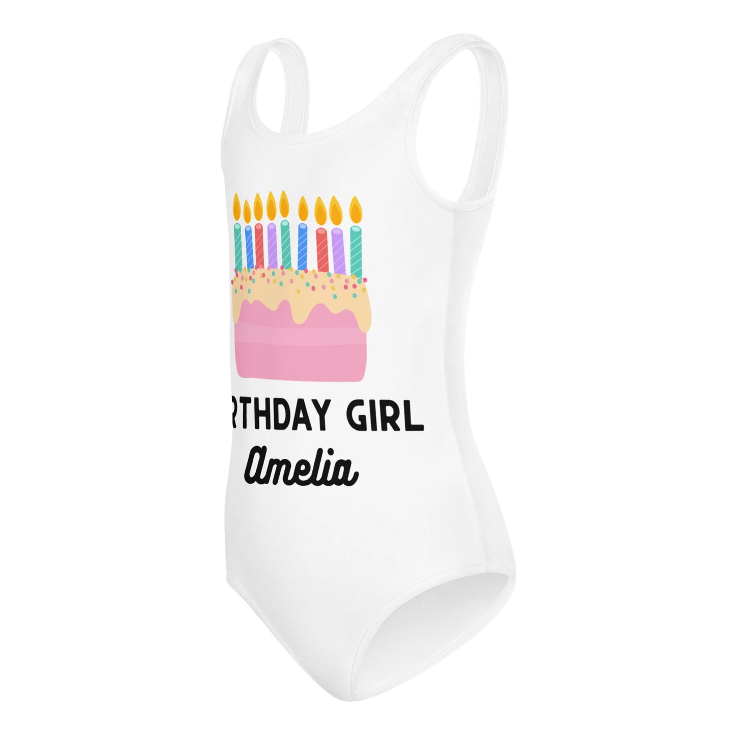 Candles Match Age Personalized Birthday Dance Leotard for Girls