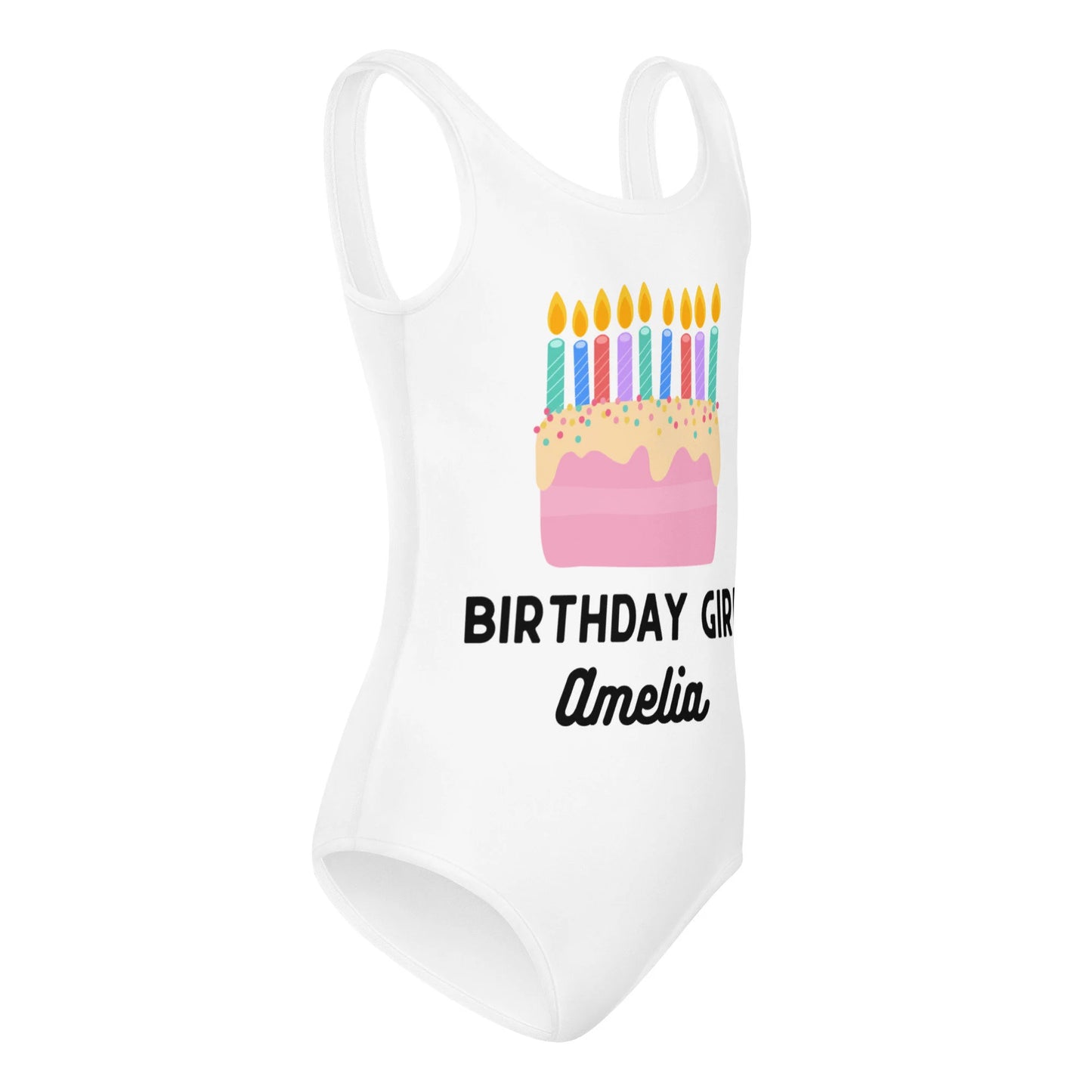 Candles Match Age Personalized Birthday Dance Leotard for Girls
