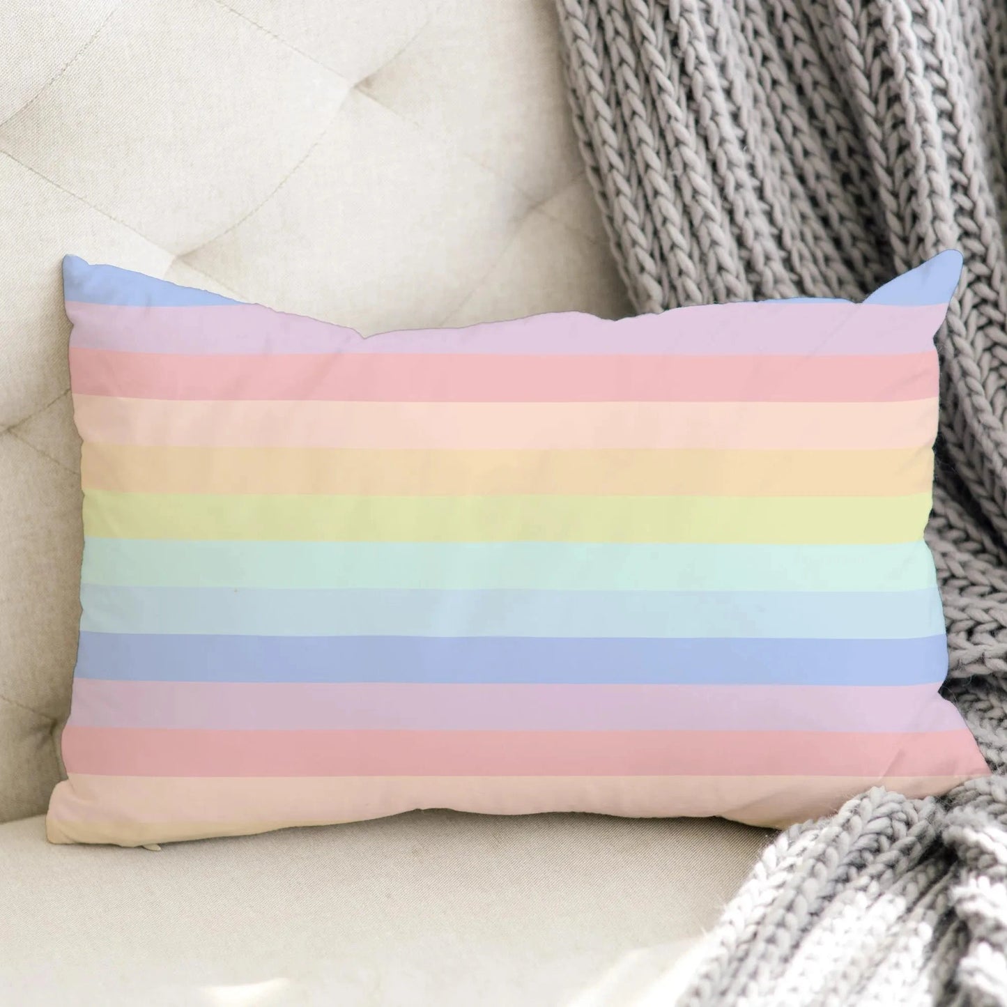 Girls Pastel Rainbow Pillowcase