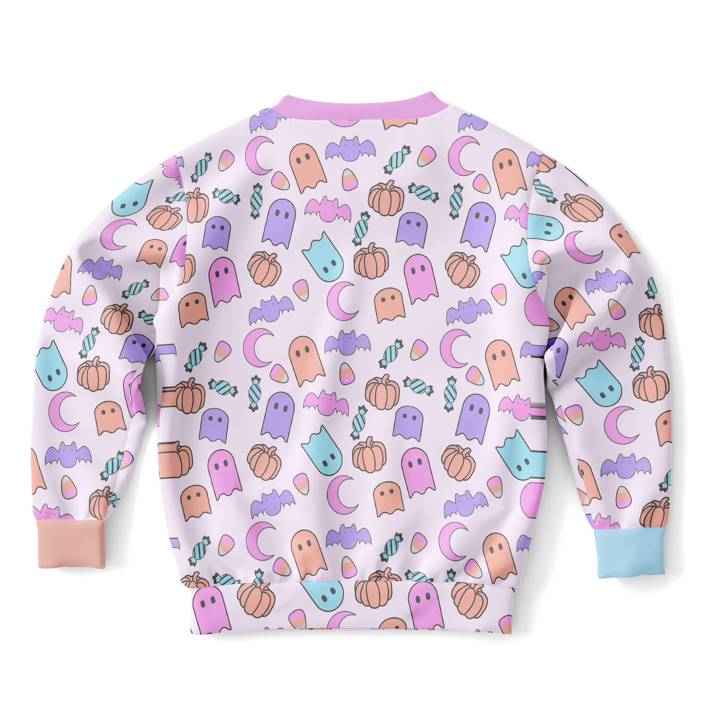 Girls Ghost Halloween Sweatshirt – Cozy Cotton Fleece or Lightweight Sports Fabric