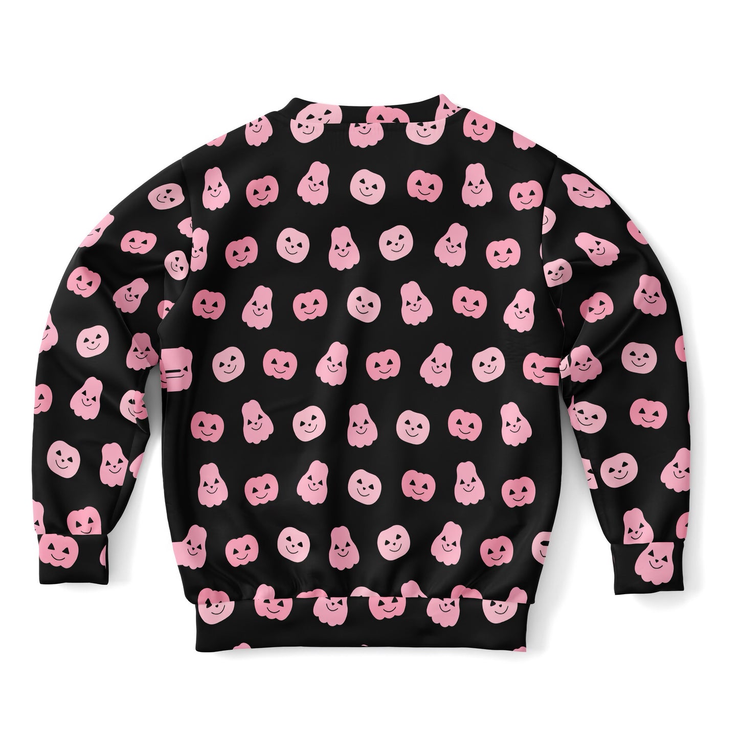 Girls Pink Pumpkins Halloween Sweatshirt – Cozy Cotton Fleece or Lightweight Sports Fabric